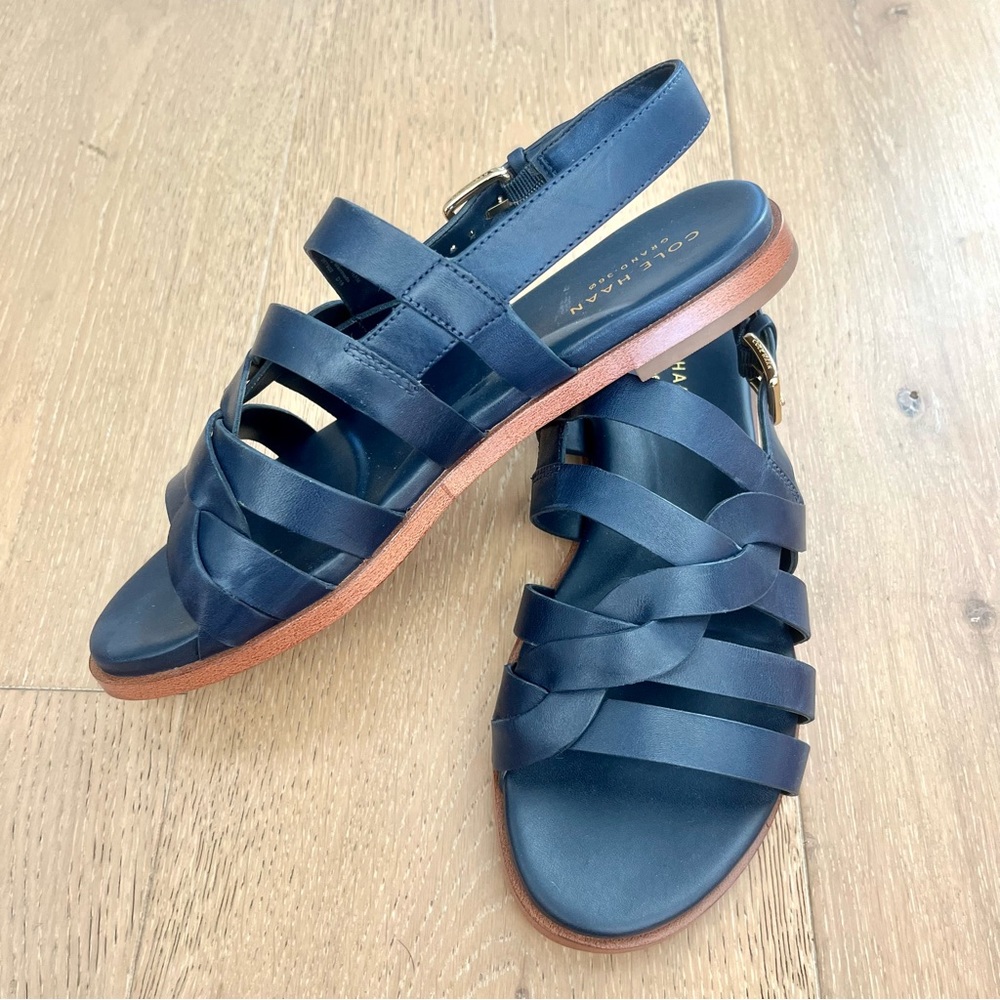 Beautiful Navy Blue Cole Haan Sandals 5 1/2